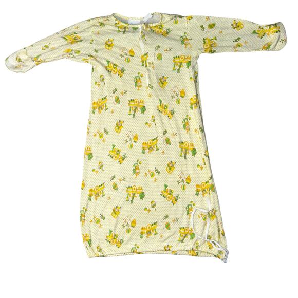 Vintage Carter's Layette Gown Sleepers yellow and green jack in box, train, toy - Picture 1 of 7